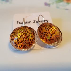 Leopard Print Lightweight Hook Earrings